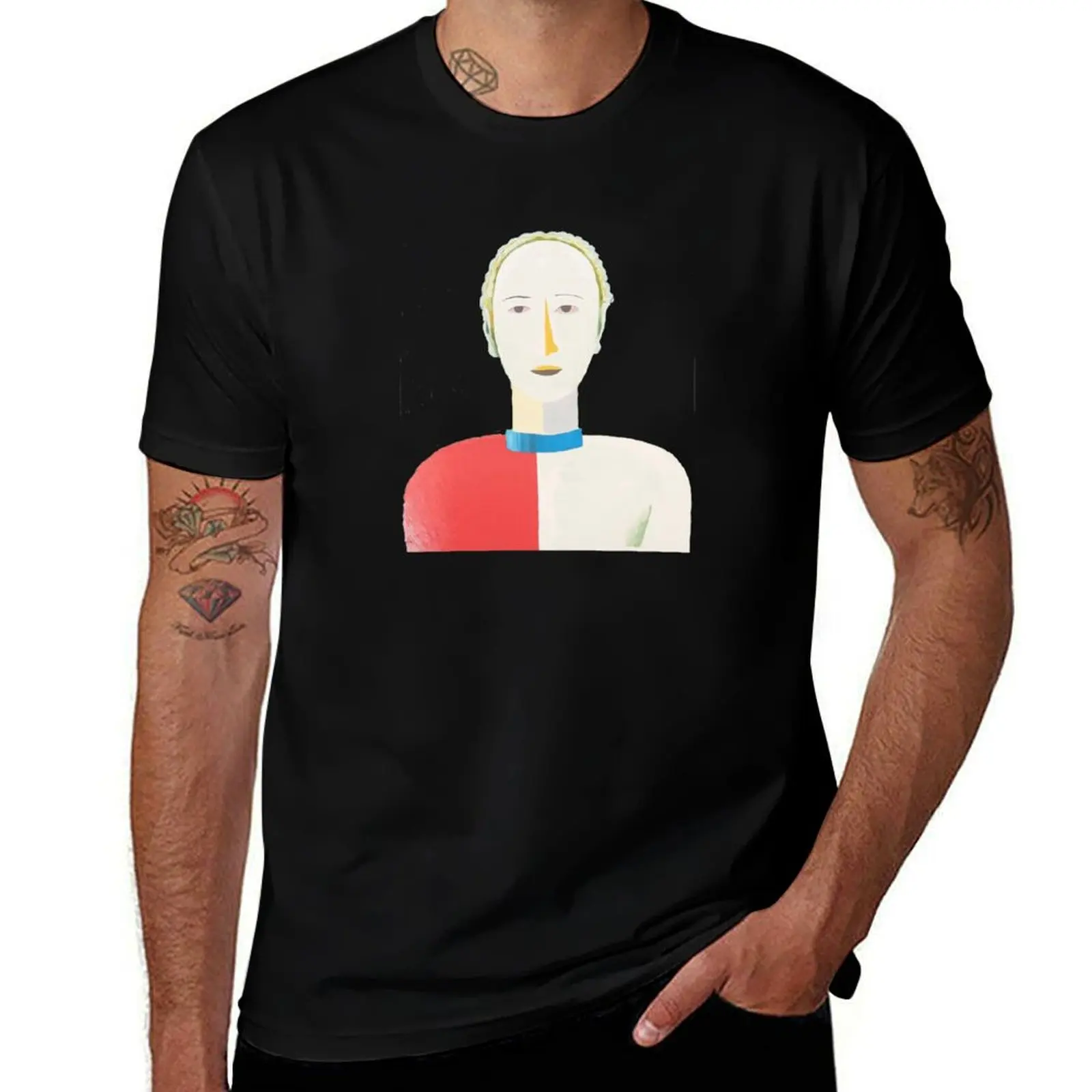 HD -Portrait of a woman,by Kazimir Severinovich Malevich 1932 High Definition T-Shirt Soft Touch Basic Cotton T-Shirt