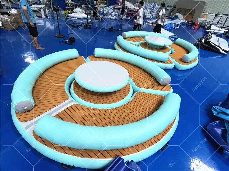 Inflatable PVC Drop Stitch Floats Raft Chaise Pool Float Lounger Sea Beach Water Sofa Hammock Floating Lounge Chair