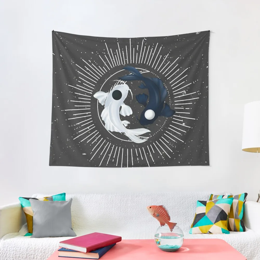 

Tui and La Yin Yang Koi Tapestry Bedroom Decorations Decoration For Rooms Wall Deco Japanese Room Decor Tapestry