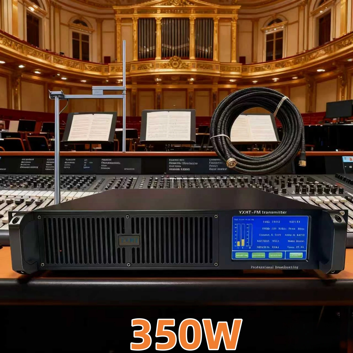 

TC- High-Durability 350W FM Transmitter with Antenna & Cable – Stable Signal for Education & Cultural Communication Sector