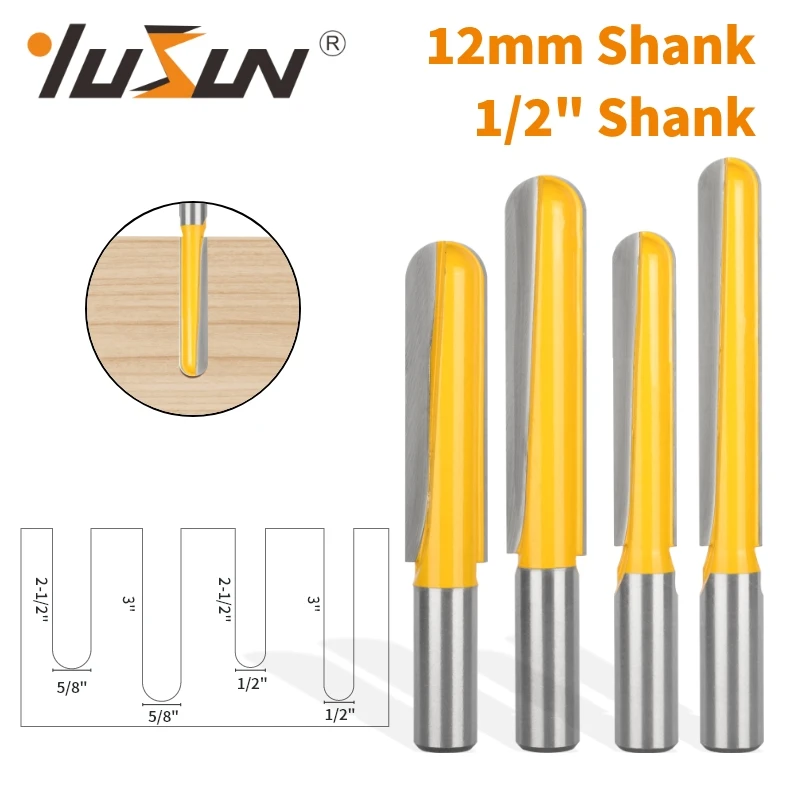 YUSUN  Long Blade Round Nose Bit Router Bit Carbide Cutters Woodworking Milling Cutter For Wood Bit Face Mill End Mill Tools