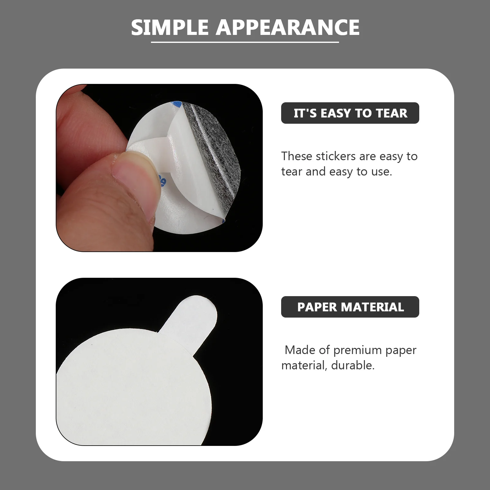 

5pcs Double Side Stickers Premium Paper Strong Sticky Seal Wax Decals For Envelope Crafts Office Supplies Adhesive