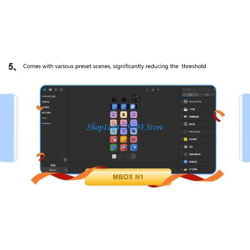 

Y2GD High Performances StreamDeck Keypad with 15 Key and 2 Dials for Professionals
