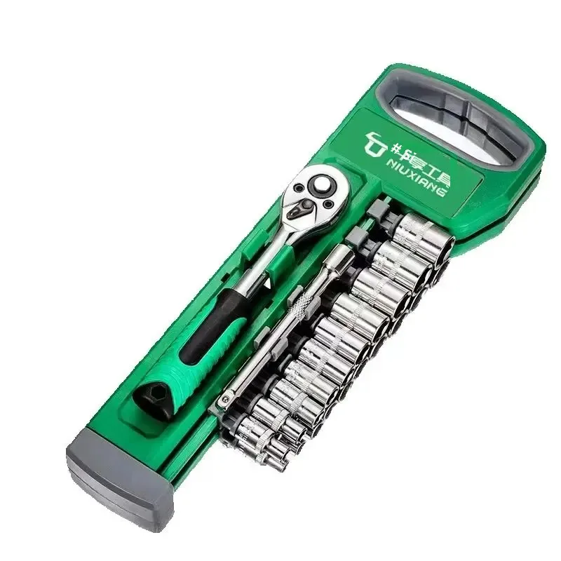 

72 Tooth CRV 1/4" 3/8" Ratchet Spanner Car Repair Socket Wrench Set Diy Workshop Hand Tools Automotive Mechanic Garage