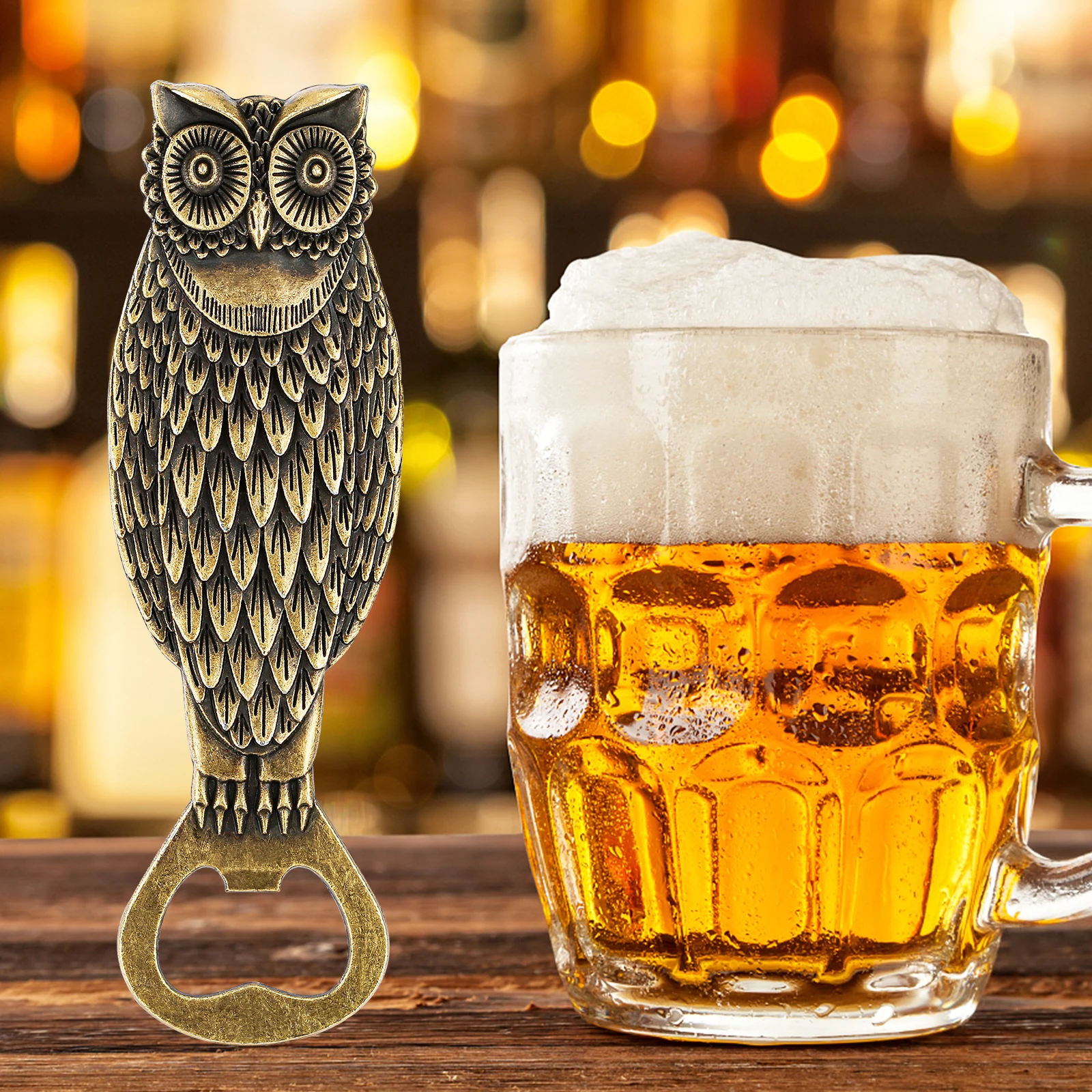 

Utility Bottle Opener Cute Animal Owl Shape Beer Bottle Corkscrew Chic Christmas New Years Gifts with Box Kitchen Tools Opener