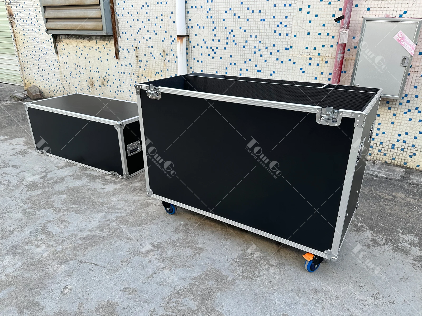 Caixa de transporte de voo para placas de palco e acessórios