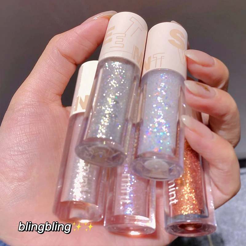 Vloeibare Oogschaduw Fleurt Liggende Zijderupsen Make-Up Hoogtepunt Waterdichte Diamant Glanzende Blijvende Monochrome Glitter Eyeliner Cosmetisch