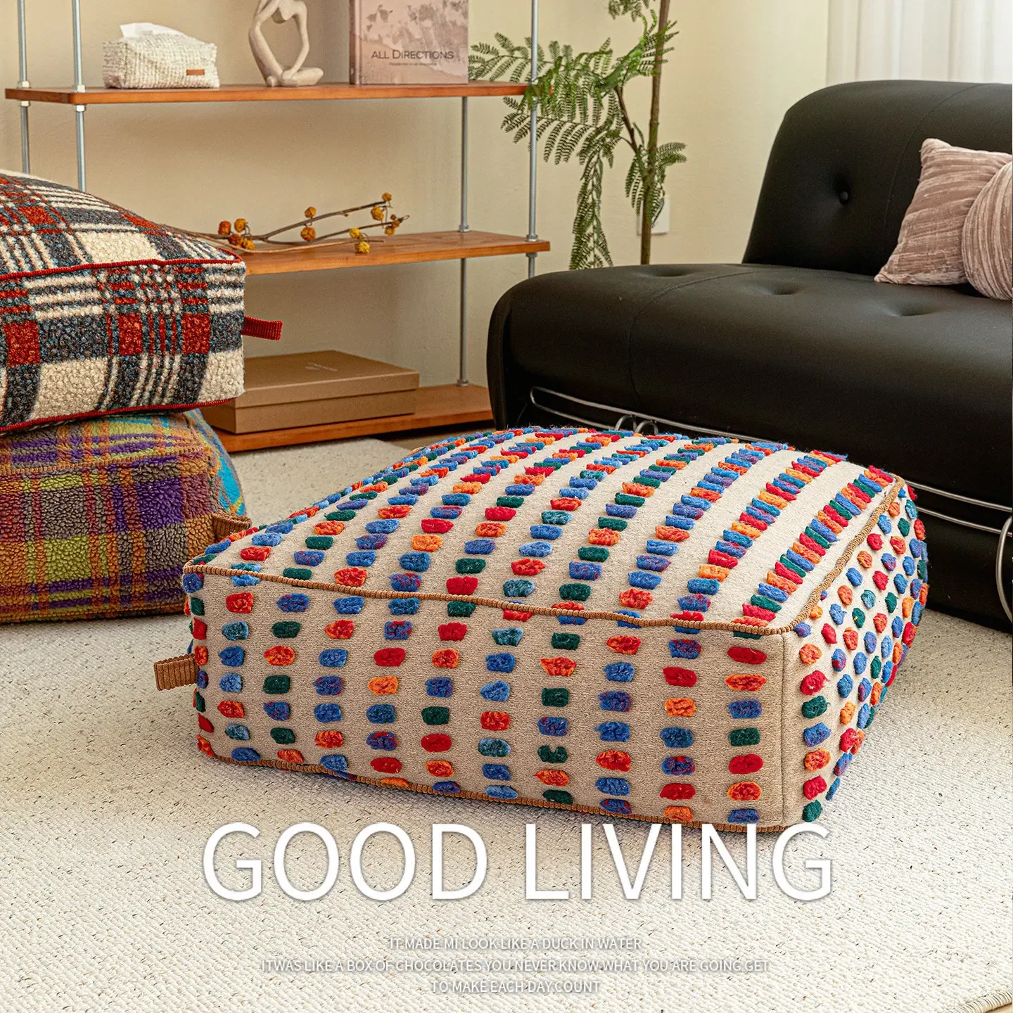 Medieval futon high-end sense light luxury retro living room lazy sofa pedal pier removable and washable