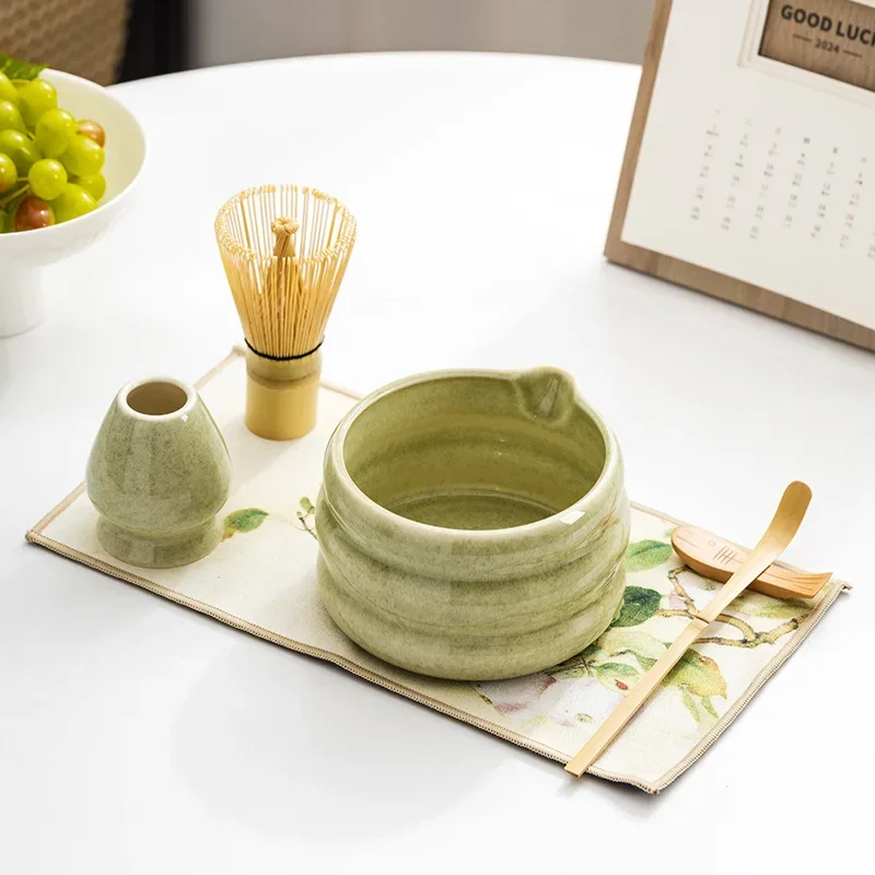 2/4//7PCS Japanese Matcha Set Handmade Home Easy Clean Bowl Bamboo Whisk Teaspoon Tea Sets Tea Making Tools Accessories Ceremony