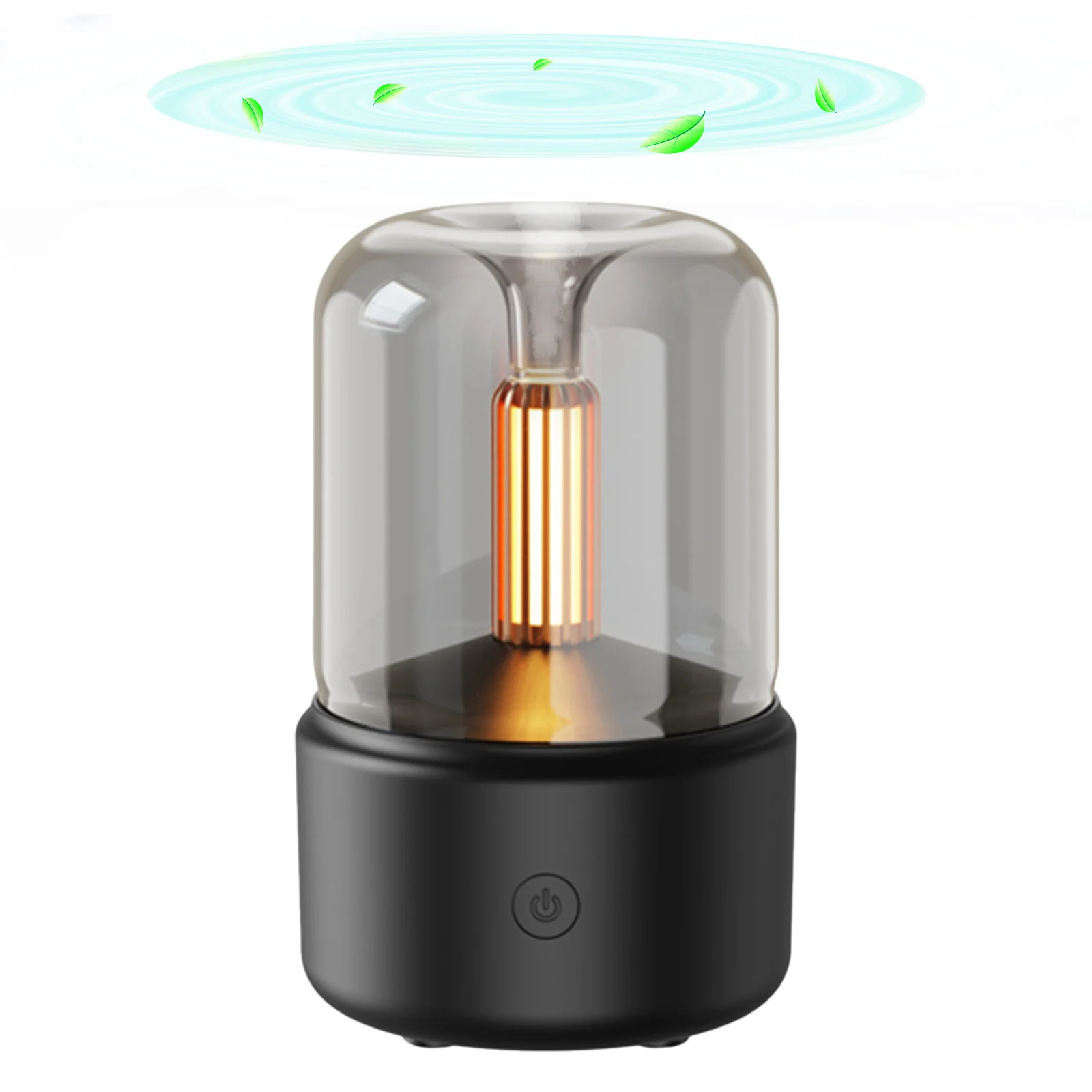 Candlelight Style Aroma Diffuser 120mL Mist Humidifier Warm White Night Light Quiet Essential Oil Diffuser Cool Mist Air Humidif