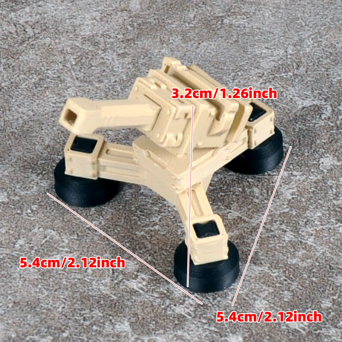 Assembly Scale Set Static plastic anti-aircraft gun cannon loose cannon artillery howitzer 3pcs