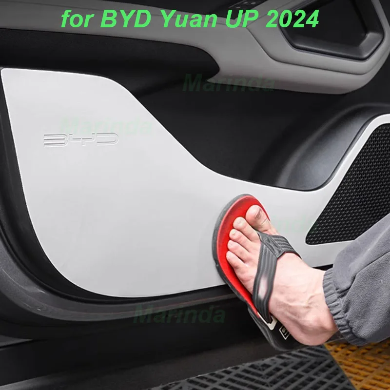 

Car Door Anti-kick Pads for BYD Yuan UP 2024 Co-pilot Leather Stickers Protective Scratch Proof Cover Interior Accessories