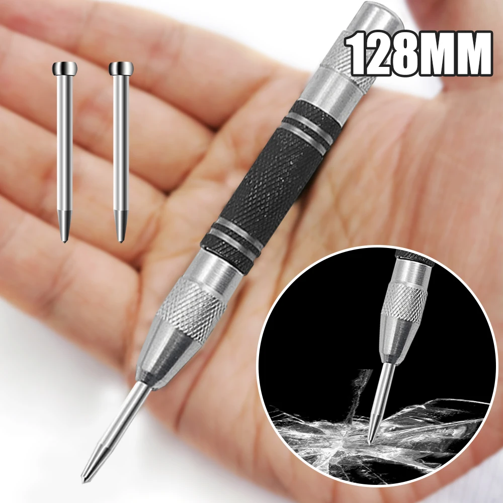 Perfurador Central Automático Super Forte Posicionamento Mola Carregada Marcador Ajustável Madeira Vidro Imprensa Dent Broca de Metal