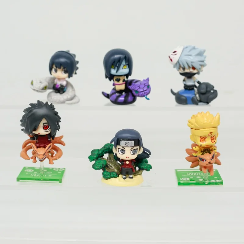 Figura de acción de Anime NARUTO Hatake Kakashi Uchiha Sasuke Orochimaru Uchiha Madara Senju Hashirama colección adornos regalos