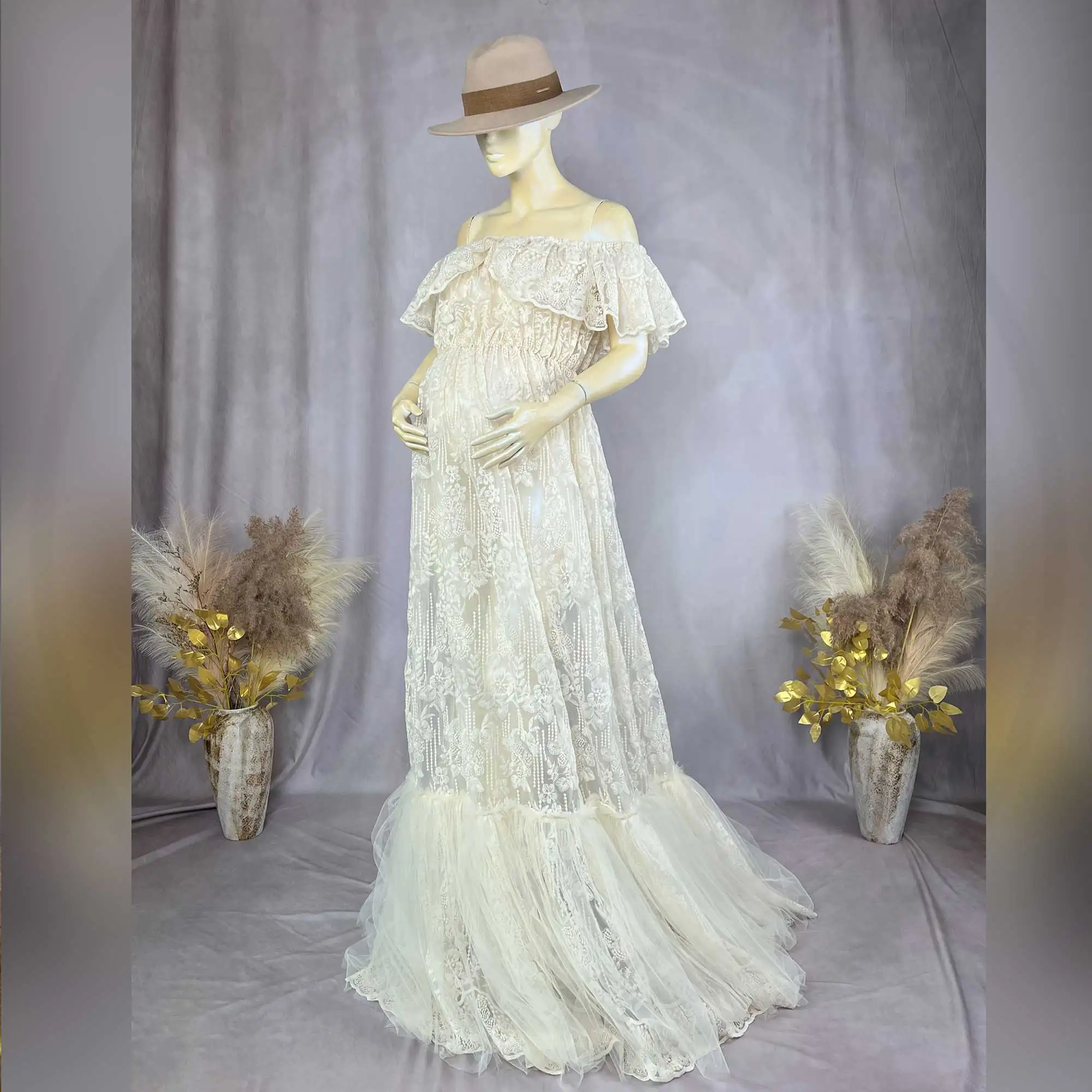 Vestidos de noche para ocasiones a medida, vestido de maternidad, sesión de fotos, vestidos de Organza de un solo hombro, ropa de fiesta de boda, recién llegado 2025