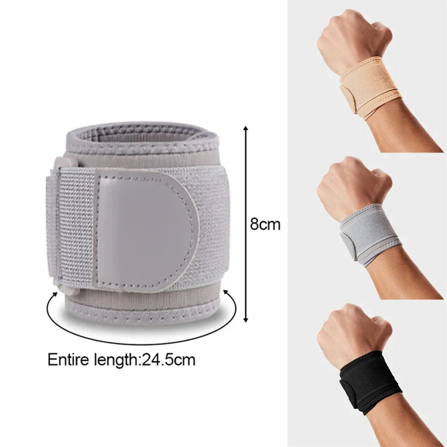 

Adjustable Soft Wristbands Wrist Support Bracers Gym Sports Wristband Carpal Protector Breathable Wrap Band Strap Safety Abs Ab