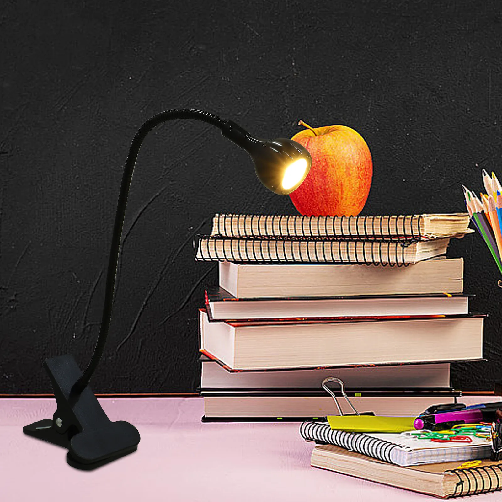 USB Eye Protection Desk Lamp 360 Degree Flexible Clip LED Light for Bedside Study Room Office Use Energy Saving Metal Student