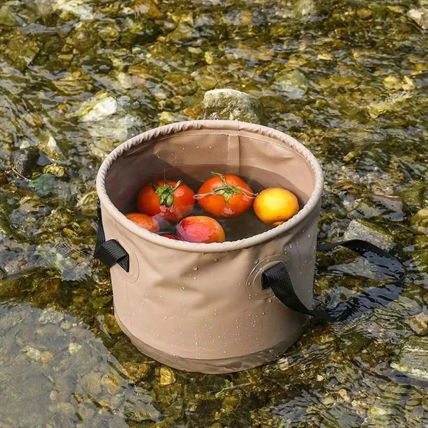 10L/20L Multifunktionaler Faltbarer Eimer Wasserdichtes Waschbecken Tragbares Outdoor-Reisebecken Camping Wandern Angeln Aufbewahrungseimer Werkzeuge – Detail 1