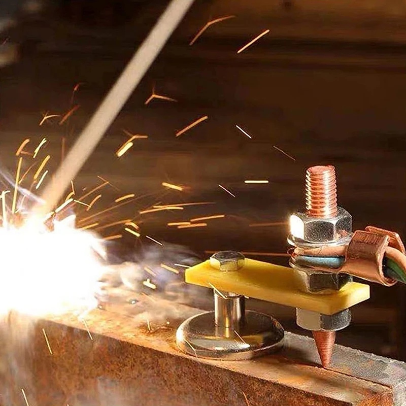 مشبك أرضي لحام مغناطيسي مع 90 °   حامل زاوية - قوة سحب قوية 200 كجم لتركيبات الصفائح المعدنية