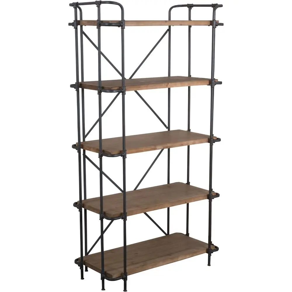 

Antique Finish Outdoor Iron 5-Shelf Bookcase