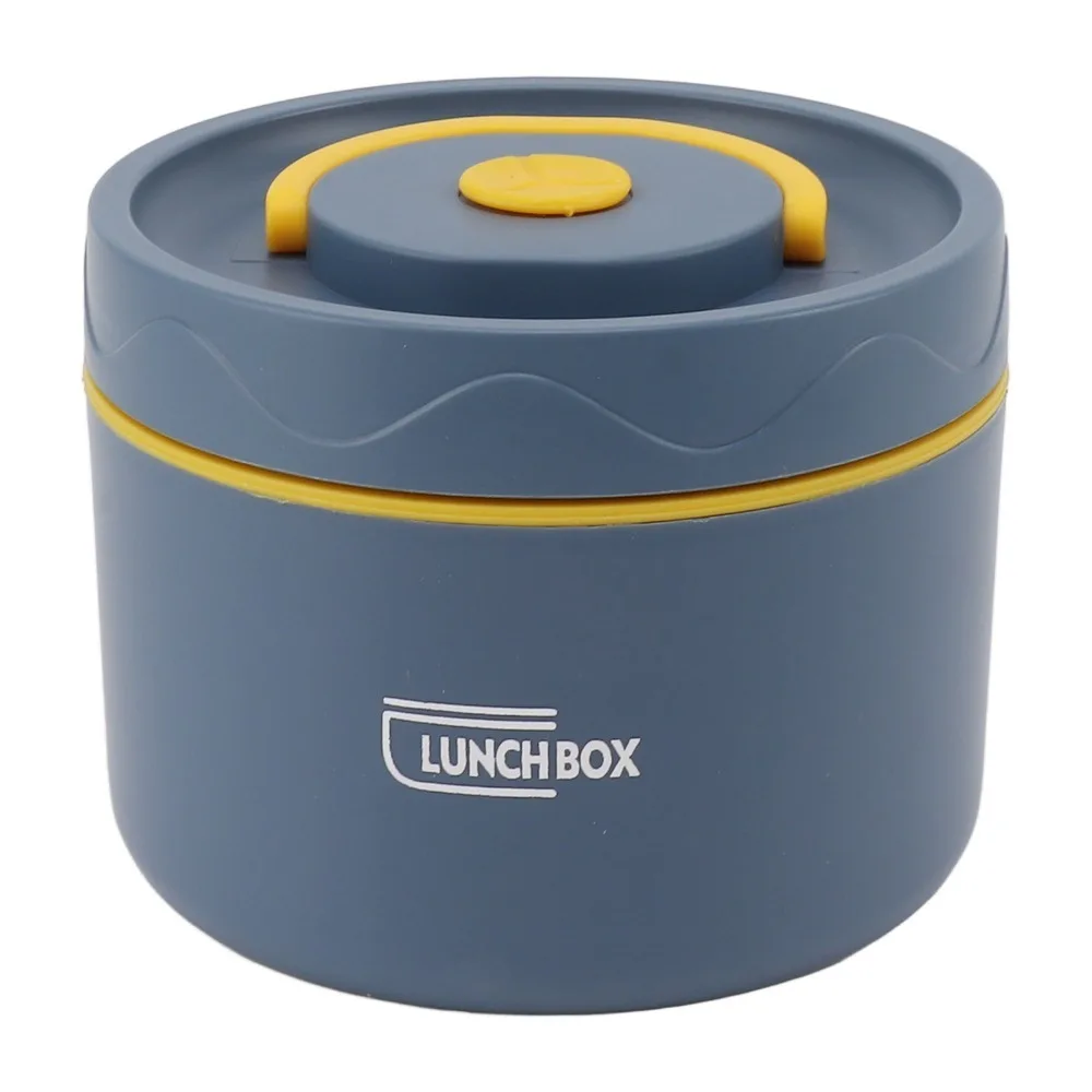 Thermal 304 Stainless Steel Thermal Cooking Pot 420ml/550ml Round Shape Insulated Food Container Thermal Lunch Box For Picnic