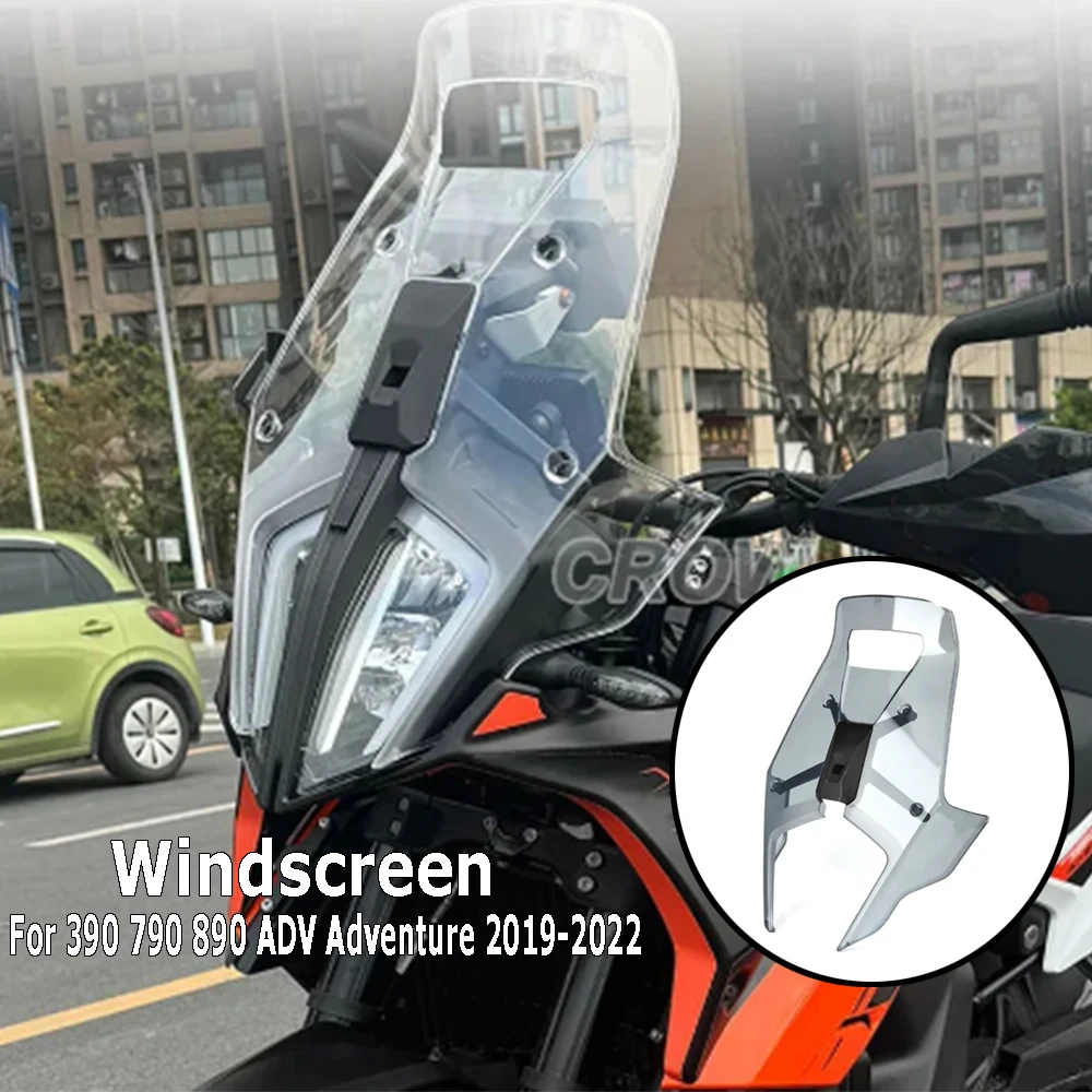 Motorcycle Accessories Acrylic Rally Windshield Windshield Sun Visor For 390 790 890 ADV Adventure 2019-2022