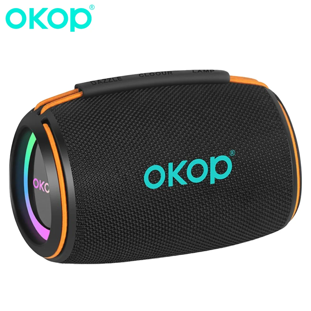 OKOP سمّاعات بلوتوث مكبر صوت خارجي محمول جو ضوء التنفس بطارية طويلة جدًا حفلة التخييم المتكلم TF USB #1
