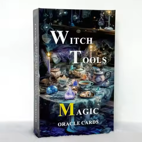 Witch Tools Magic Oracle Cards, Witchy Aesthetic Oracle Deck for Self-Guidance &amp; Mindfulness, 12x7cm, 54 Cards, Taro Cards