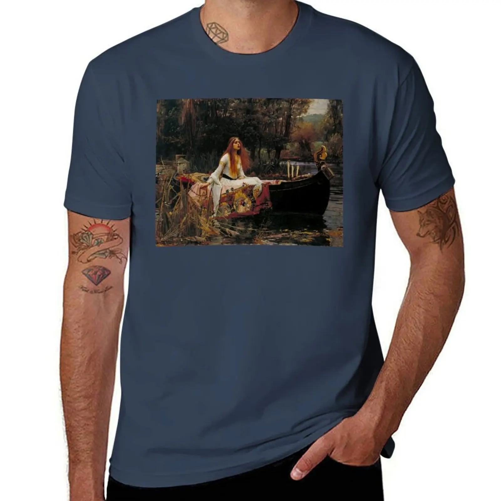 

The Lady of Shalott - John William Waterhouse T-Shirt man tshirt man t shirt cotton high quality T-Shirt