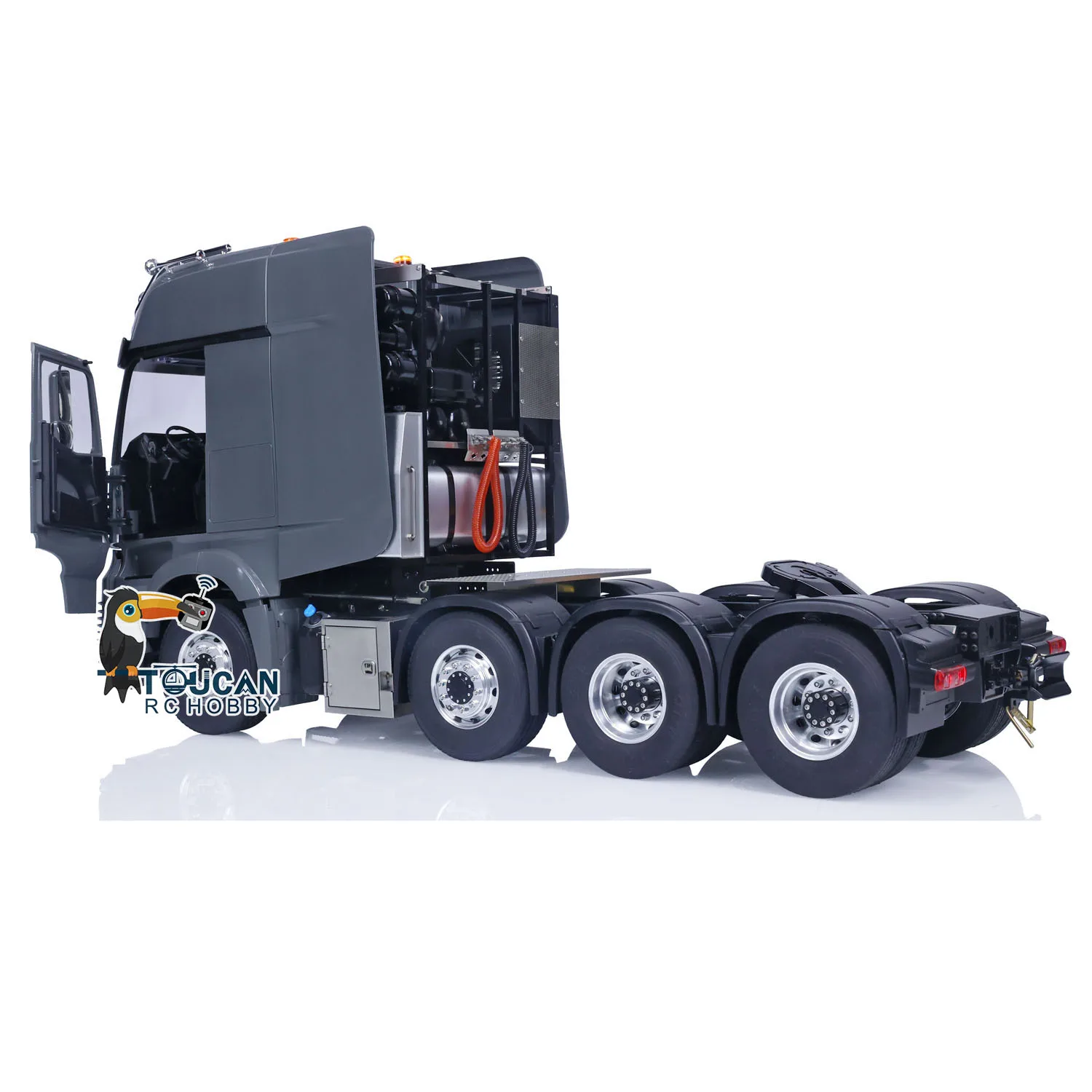 

8*8 1/14 RTR LESU Metal RC Tractor Truck Metal Chassis Equipment Rack I6S Remote Control Car Sounds Lights Model TOUCAN Vehicle