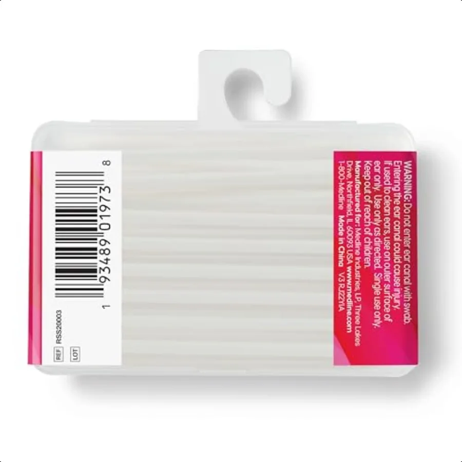 순면 팁 면봉, 위생 및 미용 관리용 이중 원형 팁, 50개입/12개입