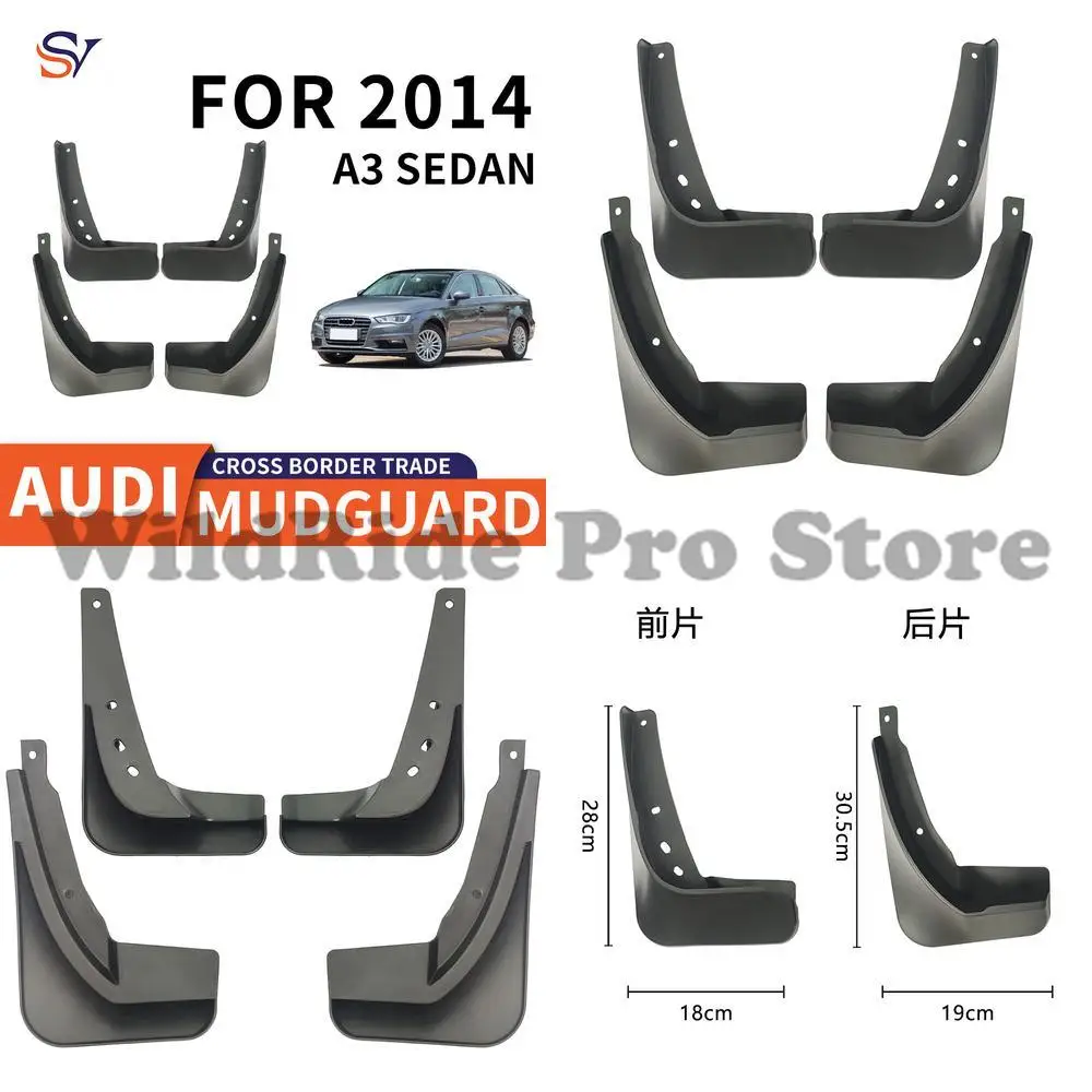 

Front and Rear Mud Flaps for 2014 2016 Audi A3 Hatchback PP Soft Rubber Material Easy Installation Protection