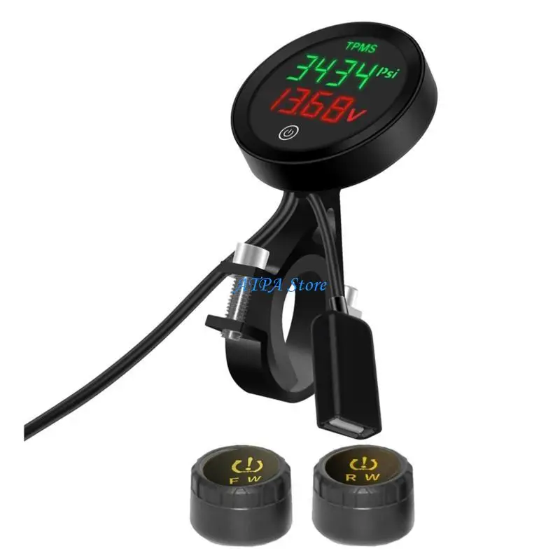 

U13C Motorcycles Tyre Pressure Waterproof Motorbikes Tire Pressure Monitor