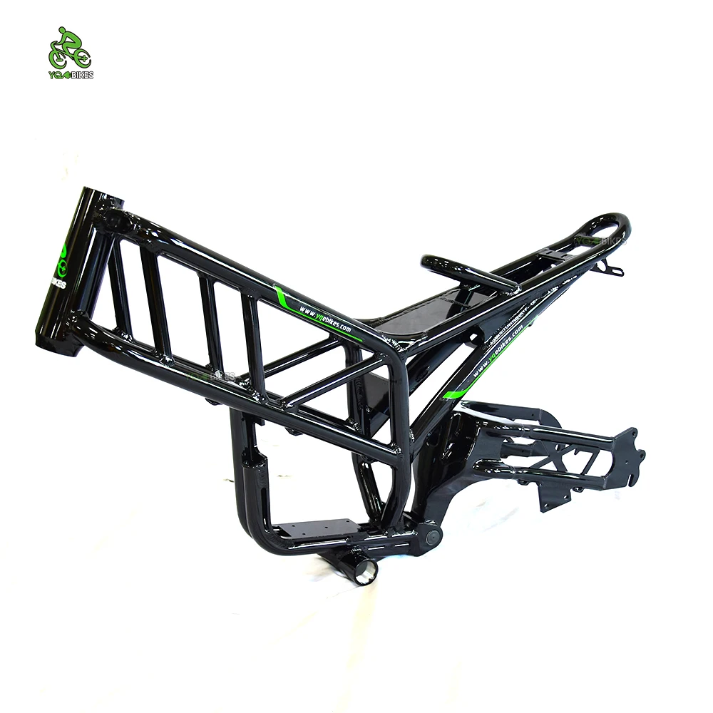175mm Dropout Adult DIY Electric Bicycle Full Suspension 18650 20inch Fat Mountain Electric Bike Frameset:Battery Box+Frame+Seat