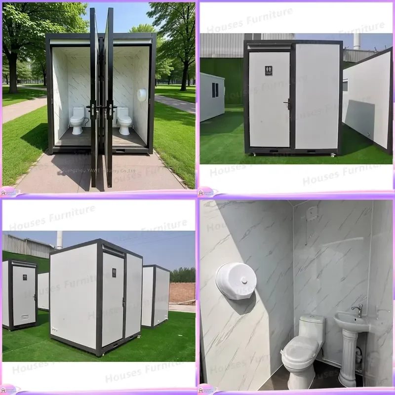 Portable Outdoor Shower Room Prefabricated Container Mobile Toilet Cabin Waterproof Camping Bathroom Unit for Garden Site