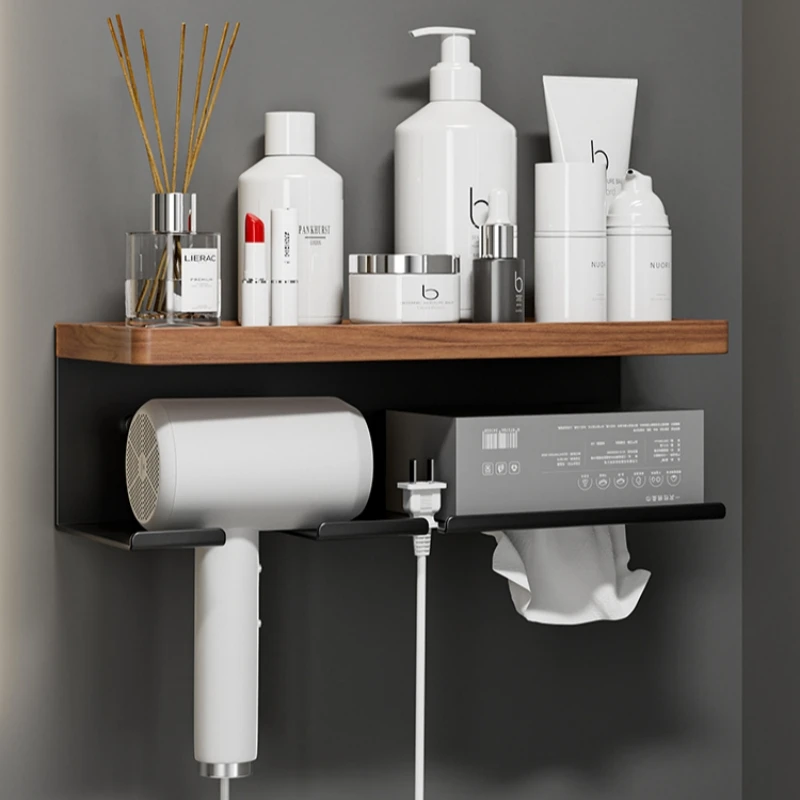 bathroom holder set,bathroom shelves set, shower organizer shelf,wood wall bath shelf,Hair dryer holder, Corner Shelf Washroom