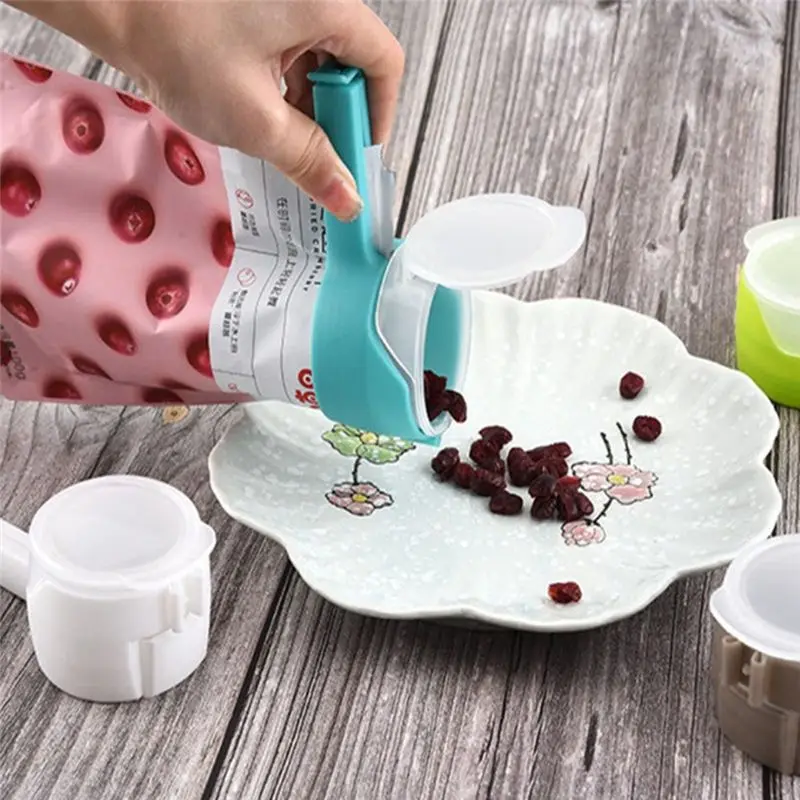 AS60-Bagging And Entrainment Pour Food Bag Holder Bag Sealing Clip With Inverted Mouth Reusable Plastic Cover Sealing Clip