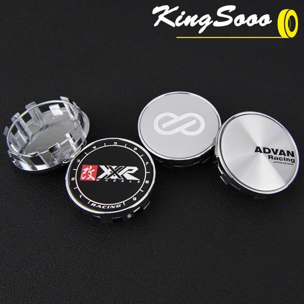 4PCS XXR Center Cap Rim Wheel Cap 54mm OD / 50mm Clip ENKEI Emblem Sticker ADVAN Wheel Cover Caps VIP LEHR MEISTER Hub Cap