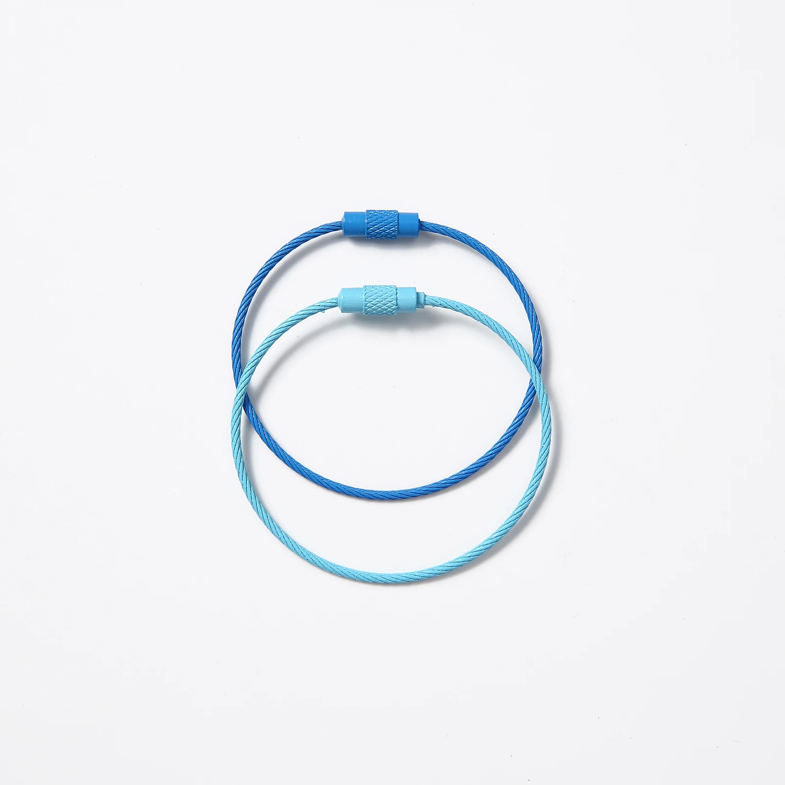 Colorful Stainless Steel Wire Keychain Ring, Outdoor Tool