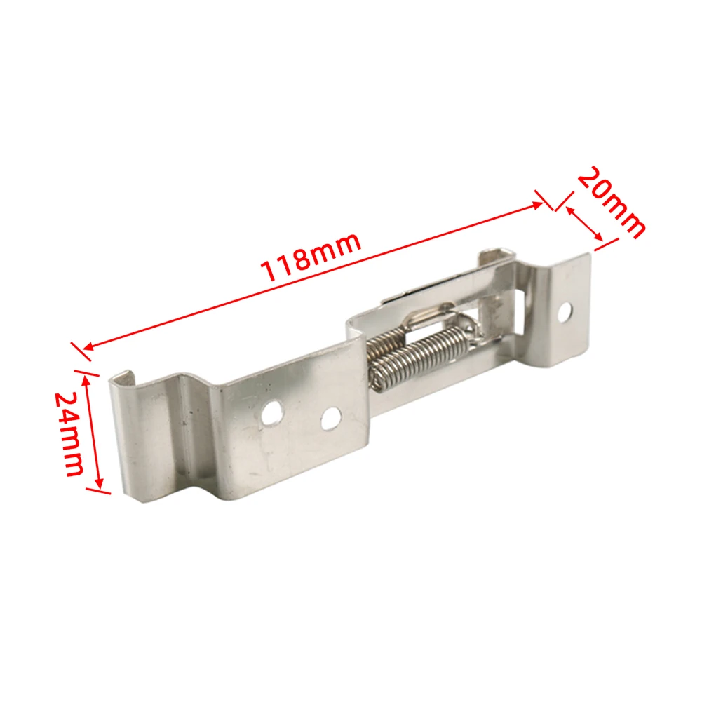 2Pcs Trailer Number Plate Holders Clips Stainless Steel Spring Loaded Numberplate Clamps Replacement License Plate Brackets