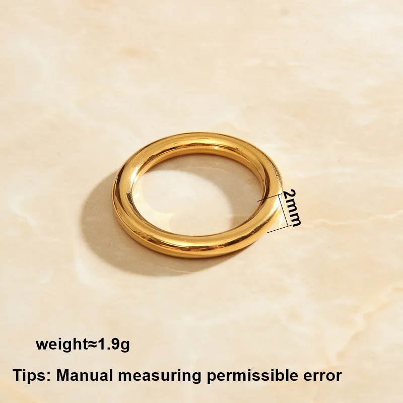 SOMMAR Hot 2023 Gold color size 6 7 8 Girl wedding ring Simple Ring Ring men ring wedding decoration