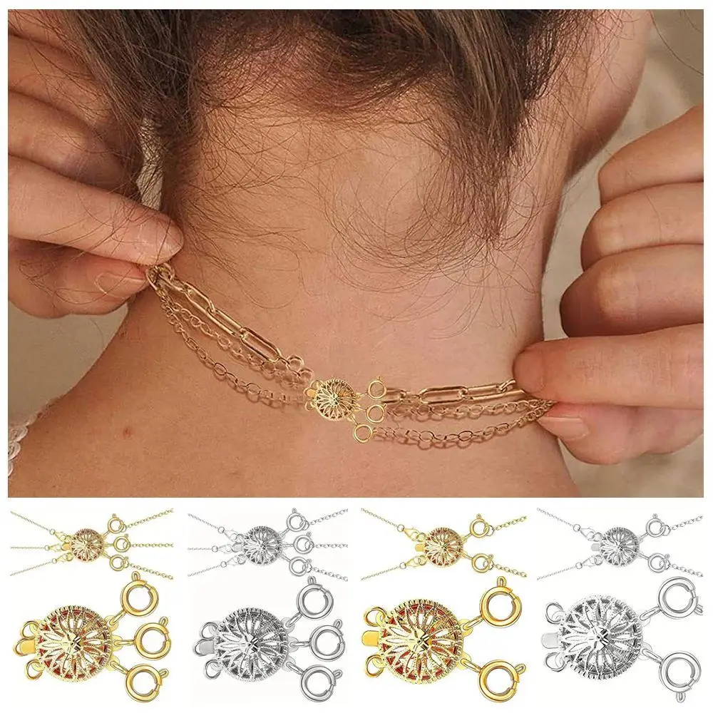 dengan Gesper Kalung Berlapis Lobster Warna Emas Logam Beberapa Konektor Kunci Gelang Warna Perak DIY Gesper Pelapis Kalung