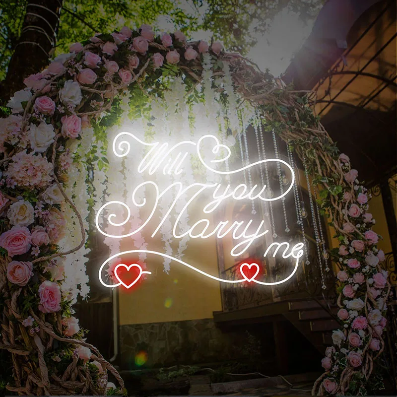 will you marry me neon sign personalizado wall art party decoracao de casamento neon lights para home room decor luz sinais personalizados 01