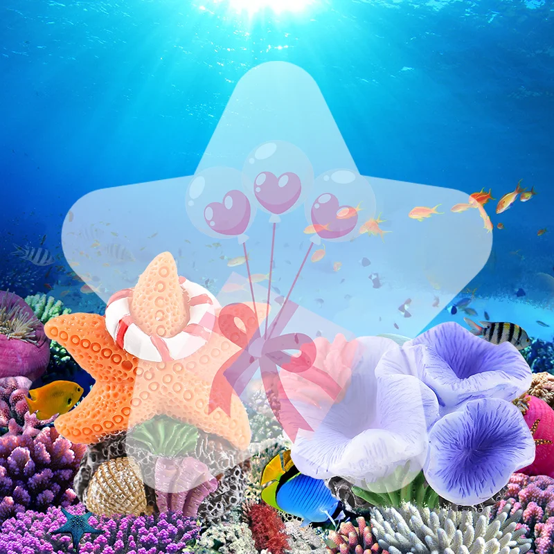 1pcs Mini Resin Simulation Coral Seaweed Aquarium Decoration Craft Miniature Model Ornaments Fairy Tale Garden Micro Landscape