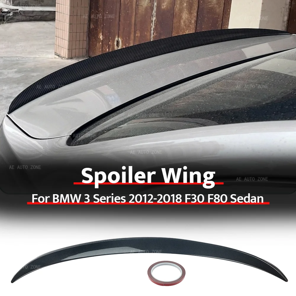 

Glossy Carbon Fiber Look MP Style Rear Spoiler Wing For BMW 3 Series 2012-2018 F80 M3 F30 4-Door Sedan Boot Lip Tailgate Wing