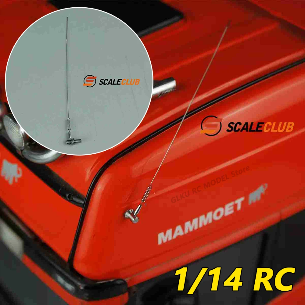 SCALECLUB 1/14 Scale Metal Boutique Antenna Decoration Upgrade Parts for Tamiya LESU RC Heavy Trailer Truck Model