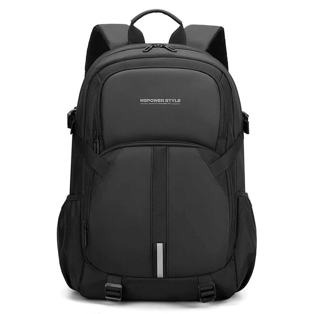 CFUN YA Nylon Laptop Backpack with Contrast Front Panels Multiple Pockets Adjustable Straps and Top Carry Handle for Travel
