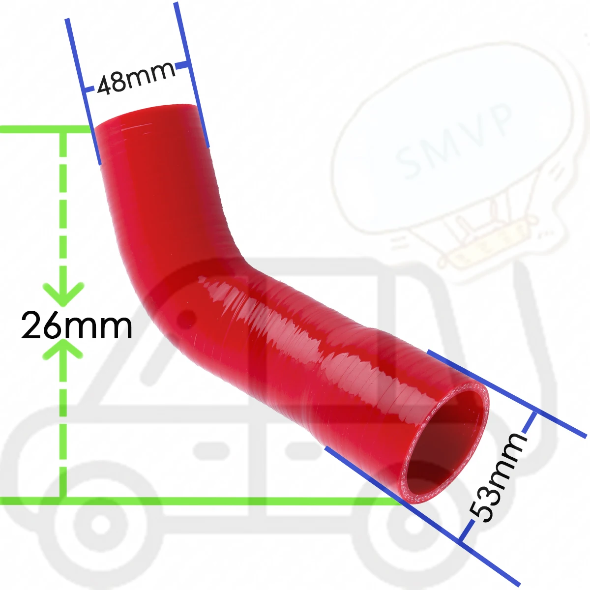 

1PC 3PLY For Mini Cooper R55 R56 1.6D Upper Turbo To Intercooler Piping Tube Silicone Hose 2753079 Performance Car Auto Tools