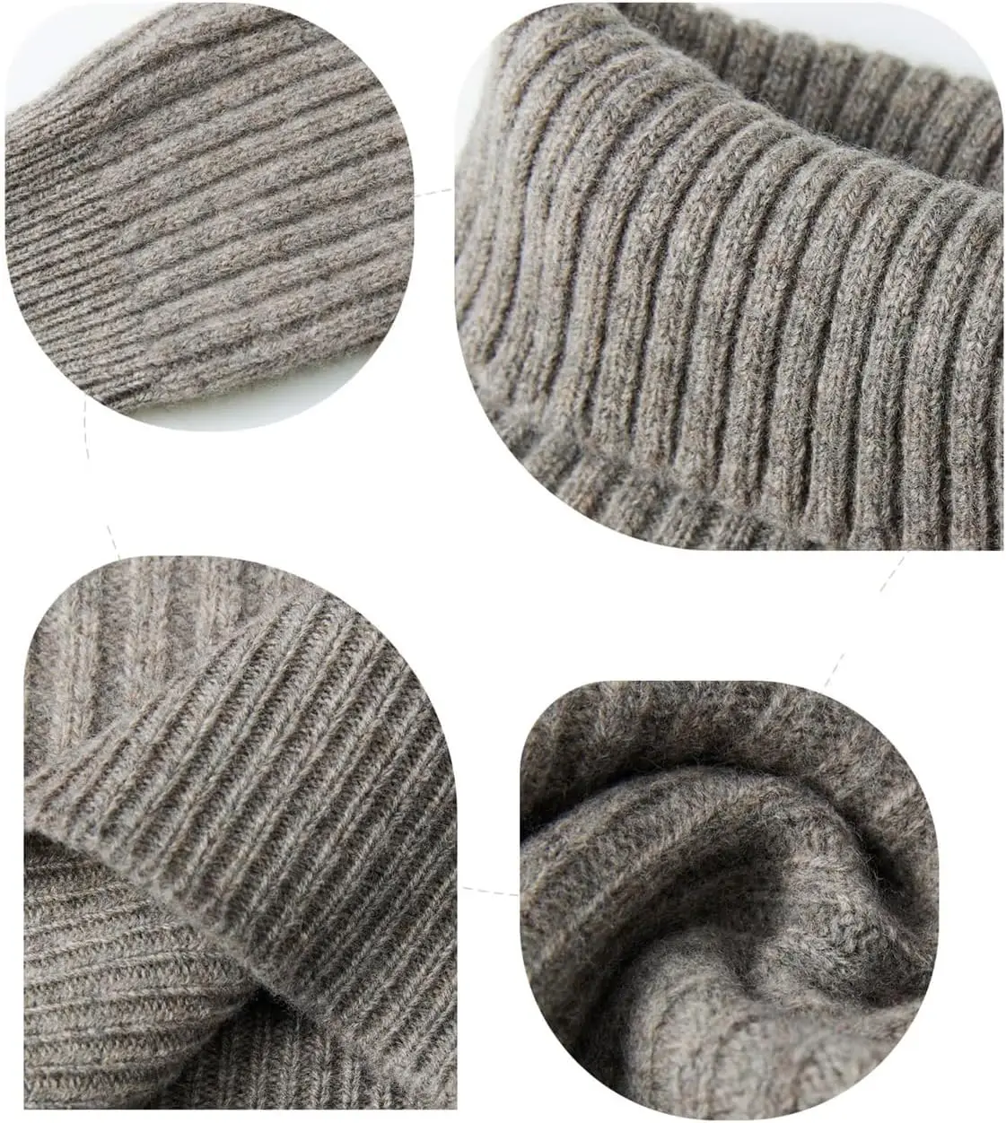 เสื้อสเวตเตอร์แคชเมียร์ของผู้หญิงเสื้อสเวตเตอร์ถักอะคริลิคขนสัตว์คอสูงแขนยาวเสื้อกันหนาวฤดูหนาวฤดูใบไม้ร่วงเสื้อกันหนาว