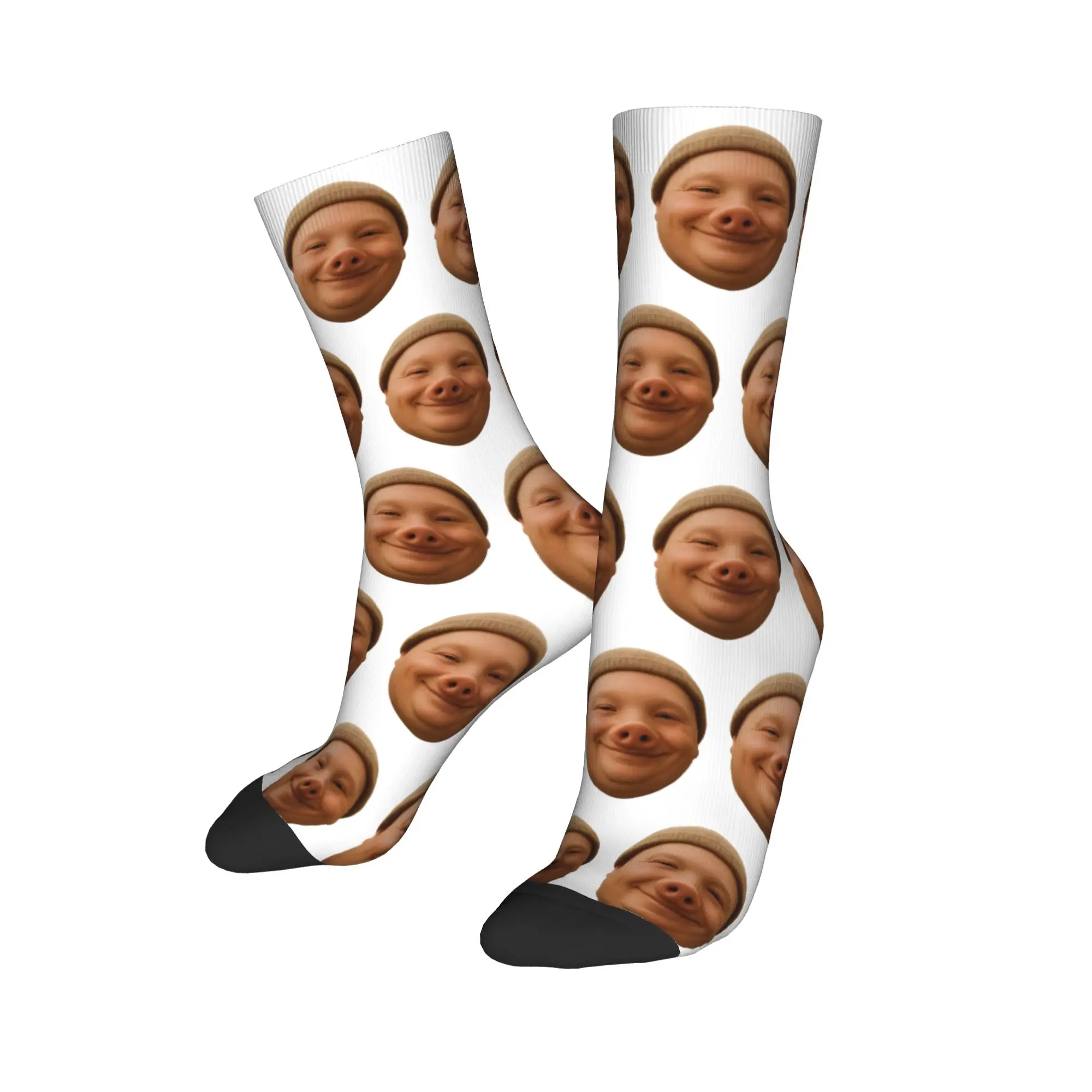 

Осенне-зимние ретро женские и мужские носки John Pork Italian Brainrot, дышащие спортивные носки